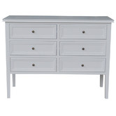 Hamilton Furniture Partrack Oak Wood 6 Drawer Chest
