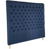 Hamilton Furniture Navy Chesterfield Linen Headboard
