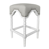 Hamilton Furniture 65cm White Bobbin Barstool