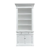 Hamilton Furniture White Paris 4 Tier Birch Wood Bookcase