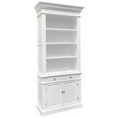 Hamilton Furniture White Paris 4 Tier Birch Wood Bookcase