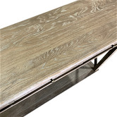 Hamilton Furniture X-Brace 3 Drawer Oak Wood Console Table