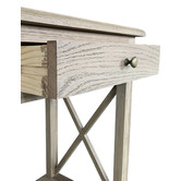Hamilton Furniture X-Brace 3 Drawer Oak Wood Console Table