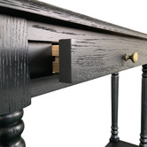 Hamilton Furniture Black Sampson Oak Wood Console Table