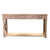 Hamilton Furniture Natural Wendell Oak Wood Console Table