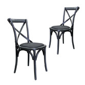 Hamilton Furniture Black Kasan Wooden Dining Chairs