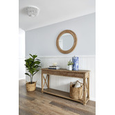 Hamilton Furniture Round Angie Oak Mirror