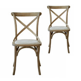 Hamilton Furniture Kasan Side Chairs Oatmeal Linen Seat