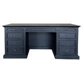 Hamilton Furniture Bettina 7 Drawer Oak Wood Executive Desk
