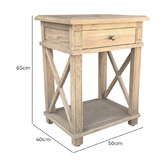 Hamilton Furniture Samuel Oak Wood Side Table