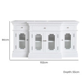 Hamilton Furniture White Sebastian 4 Door TV Unit