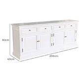 Hamilton Furniture Crisostomo 4 Door Sideboard