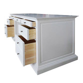 Hamilton Furniture White Bettina 7 Drawer Executive Desk