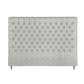 Hamilton Furniture Oatmeal Chesterfield Linen King Bed Head