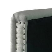 Hamilton Furniture Oatmeal Chesterfield Linen King Bed Head