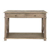 Hamilton Furniture Anna Weathered Oak Wood Console Table