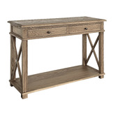 Hamilton Furniture Anna Weathered Oak Wood Console Table
