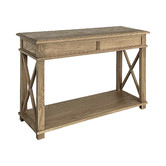Hamilton Furniture Anna Weathered Oak Wood Console Table
