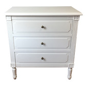 Hamilton Furniture White Blaise 3 Drawer Chest