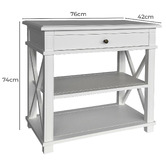 Hamilton Furniture White Austin Console Table