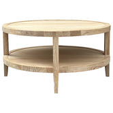Hamilton Furniture French Round Oak Wood Coffee Table