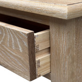 Hamilton Furniture Whitewashed Oak Bobbin Console Table