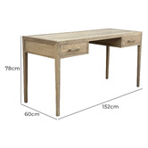 Hamilton Furniture French Oak Wood Writing Desk