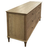 Hamilton Furniture Emmerson Oak Wood 6 Drawer Chest