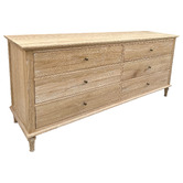 Hamilton Furniture Emmerson Oak Wood 6 Drawer Chest