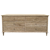 Hamilton Furniture Emmerson Oak Wood 6 Drawer Chest