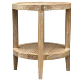 Hamilton Furniture French Round Oak Wood Side Table