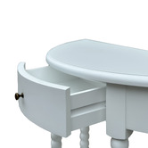 Hamilton Furniture White Bobbin Curved Birch Wood Console Table