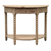 Hamilton Furniture Bobbin Curved Oak Wood Console Table