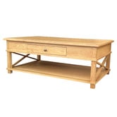 Hamilton Furniture Embrace Rectangular Oak Wood Coffee Table