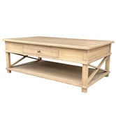 Hamilton Furniture Embrace Rectangular Oak Wood Coffee Table