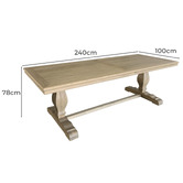 Hamilton Furniture Jovian Oak Wood Dining Table