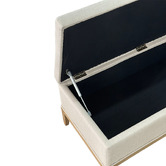 Hamilton Furniture Astynn Oak Wood Storage Ottoman Bench