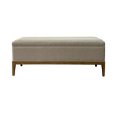 Hamilton Furniture Astynn Oak Wood Storage Ottoman Bench