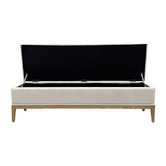 Hamilton Furniture Astynn Oak Wood Storage Ottoman Bench
