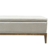 Hamilton Furniture Astynn Oak Wood Storage Ottoman Bench