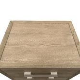 Hamilton Furniture Blanchard Oak Wood 3 Drawer Bedside Table