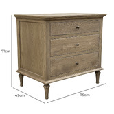 Hamilton Furniture Thornton Oak Wood Bedside Table