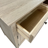 Hamilton Furniture Natural Adrienne 4 Door Oak Wood Sideboard
