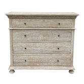 Hamilton Furniture Andrei Oak Wood 4 Drawer Chest