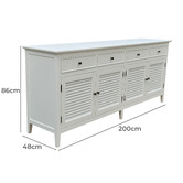 Hamilton Furniture White Adrienne 4 Door Sideboard