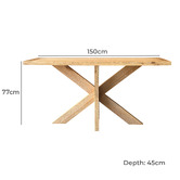 Hamilton Furniture Drei Oak Wood Console Table