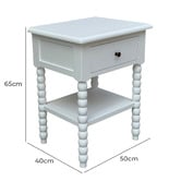 Hamilton Furniture White Dwayne Bedside Table