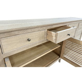 Hamilton Furniture Natural Adrienne 4 Door Oak Wood Sideboard