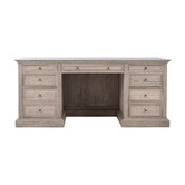 Hamilton Furniture Bettina 7 Drawer Oak Wood Executive Desk