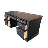 Hamilton Furniture Bettina 7 Drawer Oak Wood Executive Desk